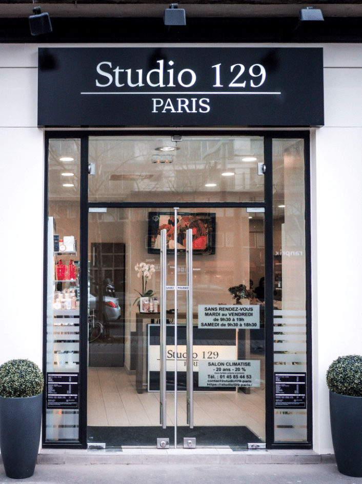 Intérieur du salon de coiffure Studio 129 à Paris 13e, Boulevard Masséna